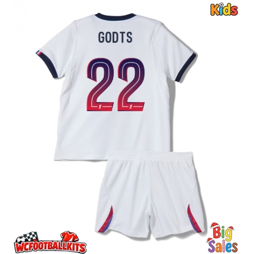 Paris Saint-Germain Mika Godts #22 Replica Away Stadium Kit for Kids 2026-27 Short Sleeve (+ pants)